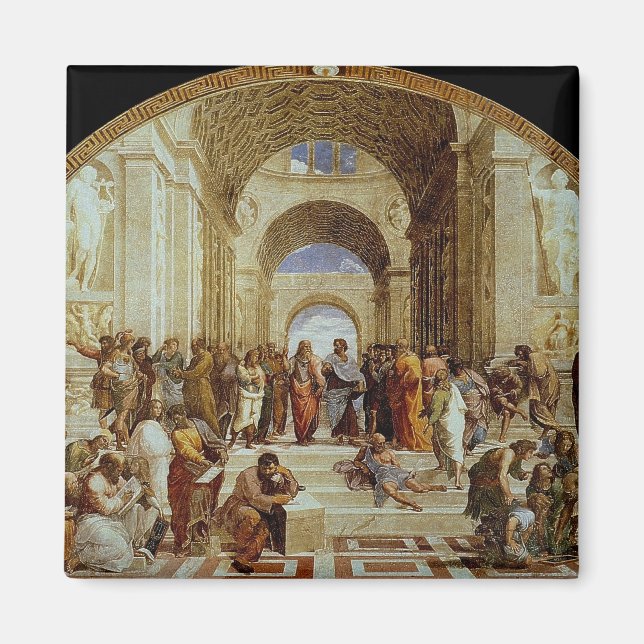 Raphaels "The School of Aten" (cirka 1511) Magnet (Framsidan)