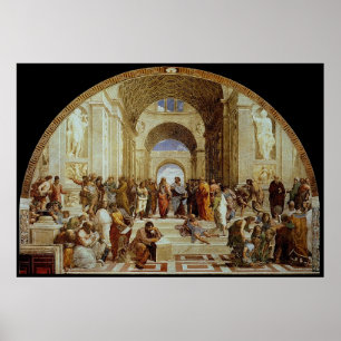 Raphaels "The School of Aten" (cirka 1511) Poster