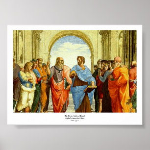 Raphaels "The School of Aten" Information Circa 15 Poster