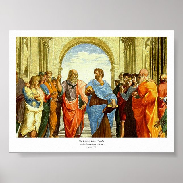Raphaels "The School of Aten" Information Circa 15 Poster (Framsidan)