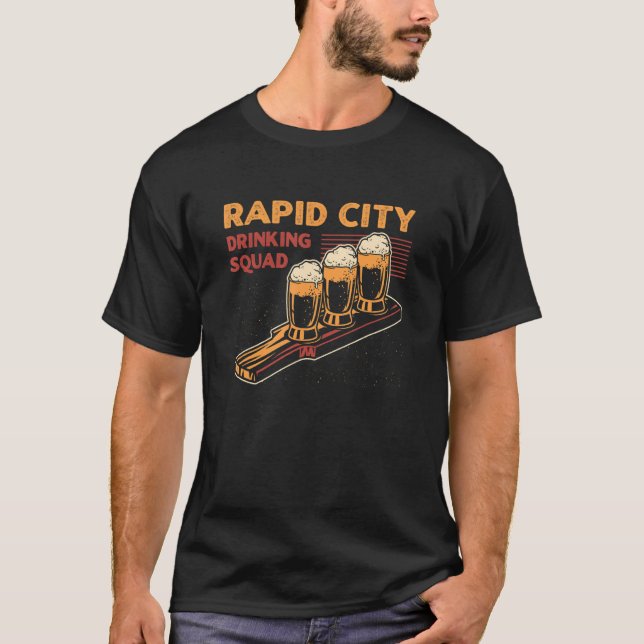 Rapid City Drinking Squad South Dakota Beer Sd Bo T Shirt (Framsida)