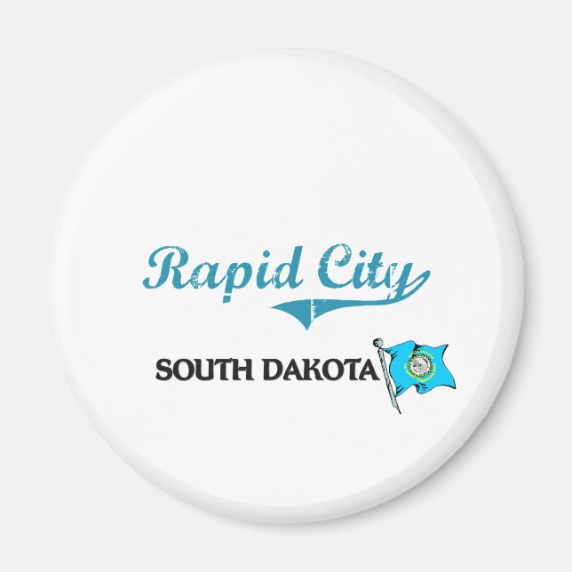 Rapid City South Dakota City Classic Magnet (Framsidan)