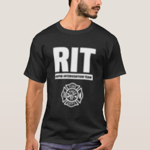 Rapid Intervention Team Rit Brandman Räddning T Shirt