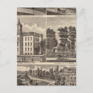 Rapidan Mills and Residences in Rapidan, Minnesota Vykort