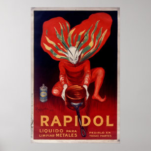 Rapidol, Metall Polsk spansk reklam Poster