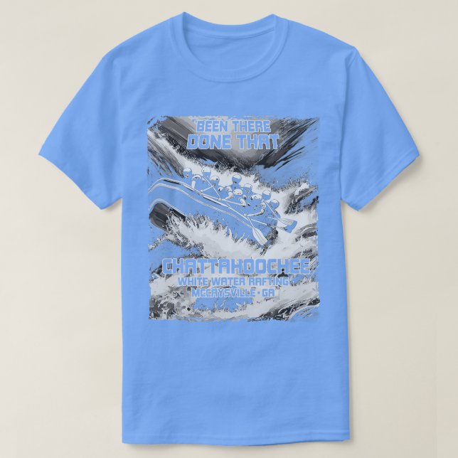 Rapids Geo i floden Chattahoochee White Vatten T Shirt (Design framsida)