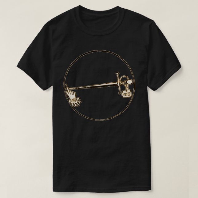 Rapier Stab HEMA fencing Carranza Plate T Shirt (Design framsida)