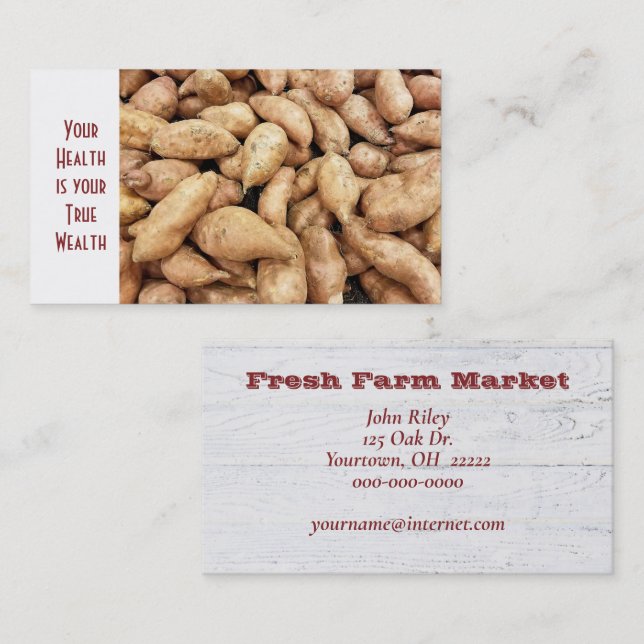 råpotatisbunt visitkort (Fram/baksida)