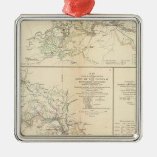 Rappahannock R, Chancellorsville, Fredericksburg Julgransprydnad Metall