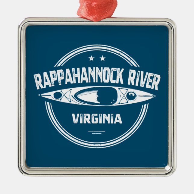 Rappahannock River, Virginia Julgransprydnad Metall (Framsidan)