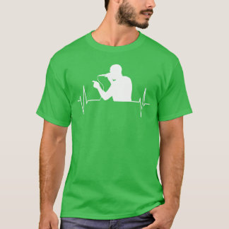 Rapparen MC Hip Hop Rap Freestyle Battle ECG Line T Shirt