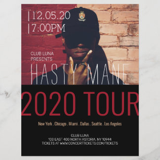 Rapparens konsertbandsturné reklamblad
