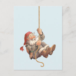 Rappelling Santa God jul Helg Vykort