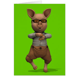 Rapper Gris Hälsningskort