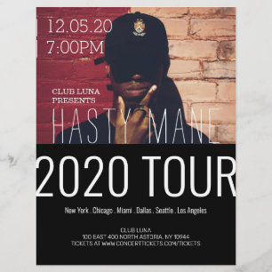Rapper-konsert Band Music Tour Reklamblad