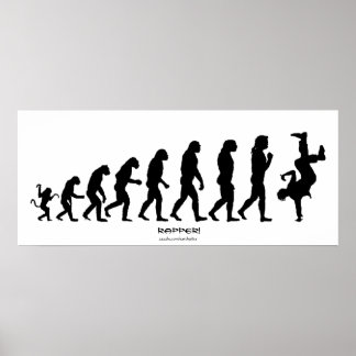 "RAPPER"-konsten "Darwinian Evolution" Poster