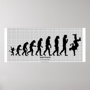 "RAPPER"-konsten "Darwinian Evolution" Poster