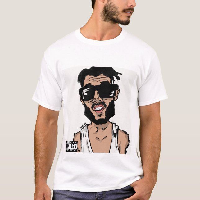 Rapper with Sunglasses - T-Shirt (Framsida)