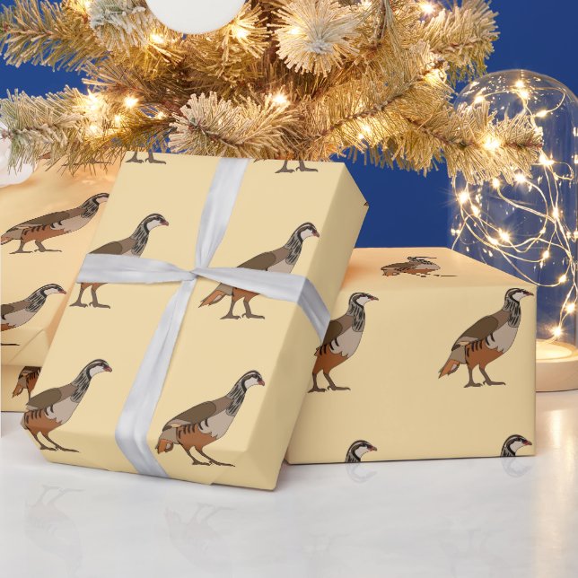 Rapphöna Chukar Fågel Presentpapper (Helgdagar)