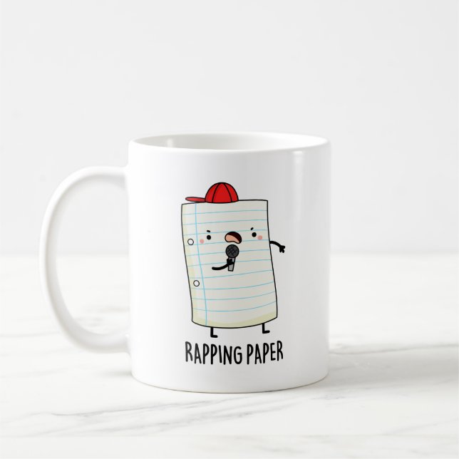 Rapping Papper Funny Wrapping Papper Pun Kaffemugg (Vänster)