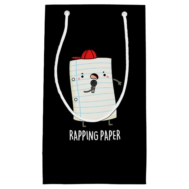 Rapping Papper Funny Wrapping Papper Pun Mörk BG (Framsidan)