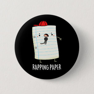 Rapping Papper Funny Wrapping Papper Pun Mörk BG Knapp