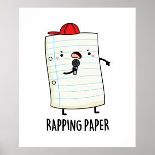 Rapping Papper Funny Wrapping Papper Pun Poster
