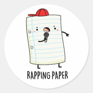 Rapping Papper Funny Wrapping Papper Pun Runt Klistermärke
