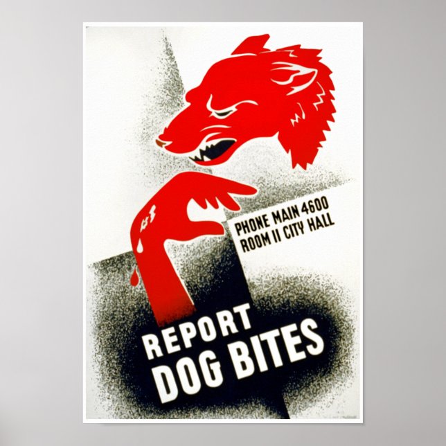 Rapportera Bitor för Hund Poster (Framsidan)