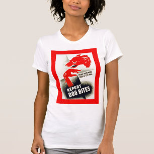 Rapportera Bitor för Hund T Shirt