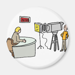 Rapportering av tidningar lever i en studio magnet