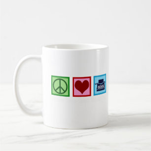 Rapportering från Peace Kärlek Court Kaffemugg