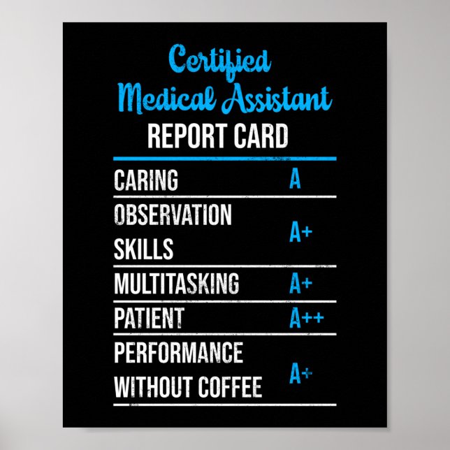 Rapportkort för auktoriseradens medicinska assiste poster (Framsidan)