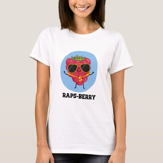 Raps-berry Funny Rapper Raspberry Pun T Shirt (Framsida)
