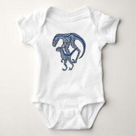 Raptor dinosauaur-flicka för nyfödda barn t shirt