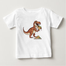 Raptor dinosaur äter pizza, Birthday Gift