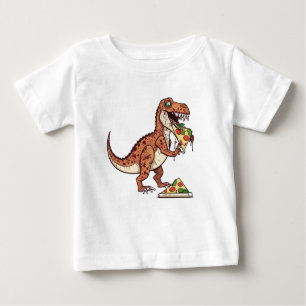 Raptor dinosaur äter pizza, Birthday Gift T Shirt