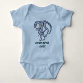 Raptor dinosaur Baby Pojke Flicka Blå Spädbarn T Shirt