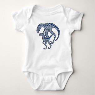 Raptor dinosaur spädbarn nyfödd pojke flicka t shirt