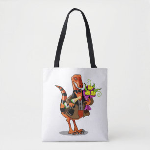 Raptor Holding Flaska av mousserande Vin & Flowers Tygkasse