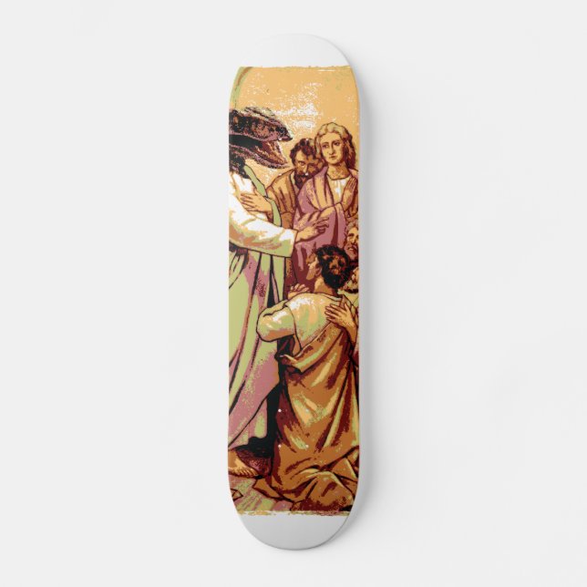 Raptor Jesus Old School Skateboard Bräda 18 Cm (Framsida)