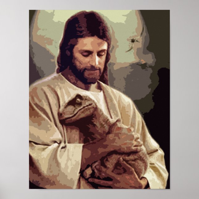 Raptor Jesus Poster (Framsidan)
