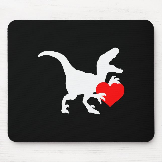 Raptor Love Valentines Day Gift Dino Raptor Heart  Musmatta (Framsidan)