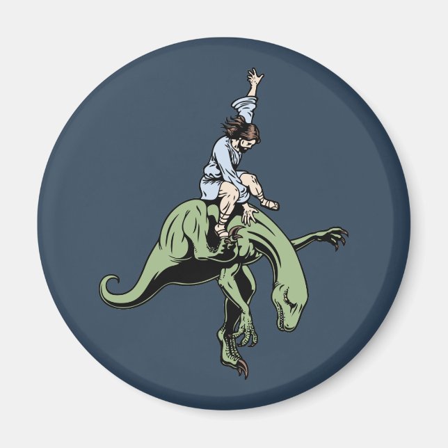 Raptor Rodeo Jesus Magnet (Framsidan)