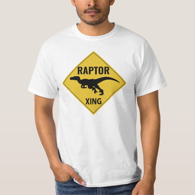 Raptor XING (Anpassningsbar Text) T Shirt (Framsida)
