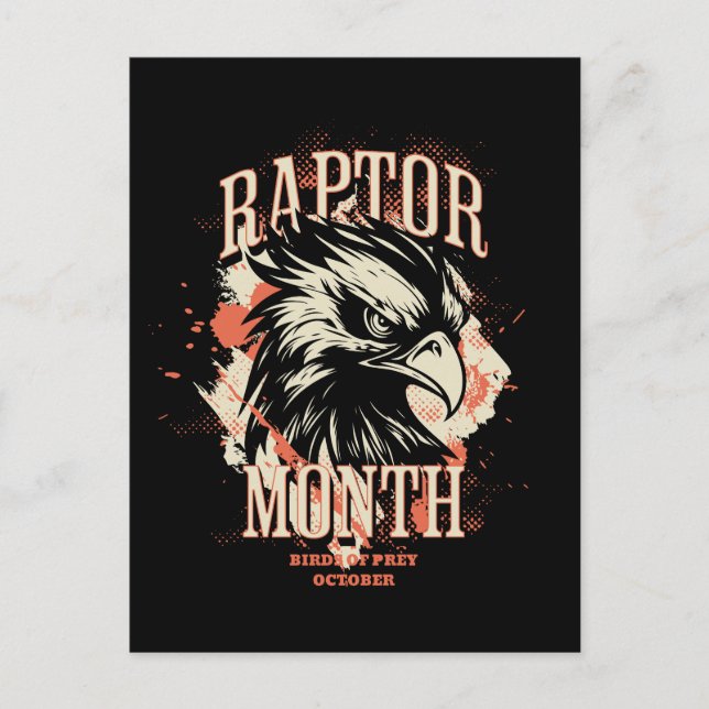 Raptormånad, Hawk Vykort (Framsida)