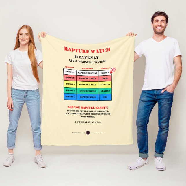 Rapture Alert Levels Fleecefilt (På plats)