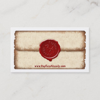 Rapture redan! Förseglat personligt kort för