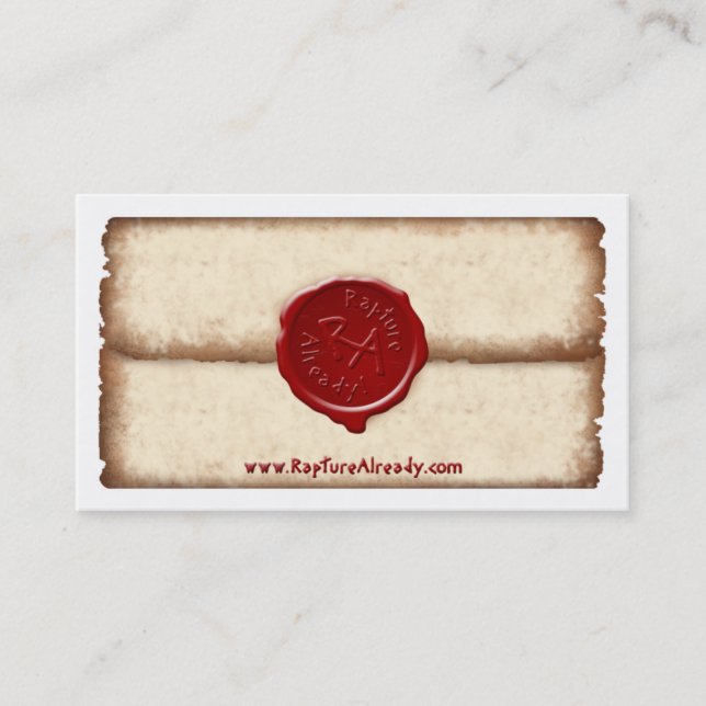 Rapture redan! Förseglat personligt kort för (Framsida)