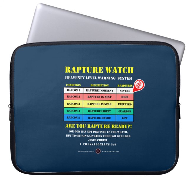 Rapture Varningsnivåer Laptop Fodral (Framsidan)